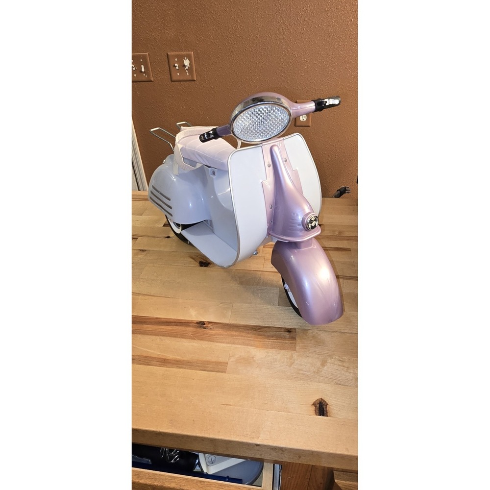 Our Generation White Purple Plastic Scooter Vehicle for 18 in Dolls Accessory